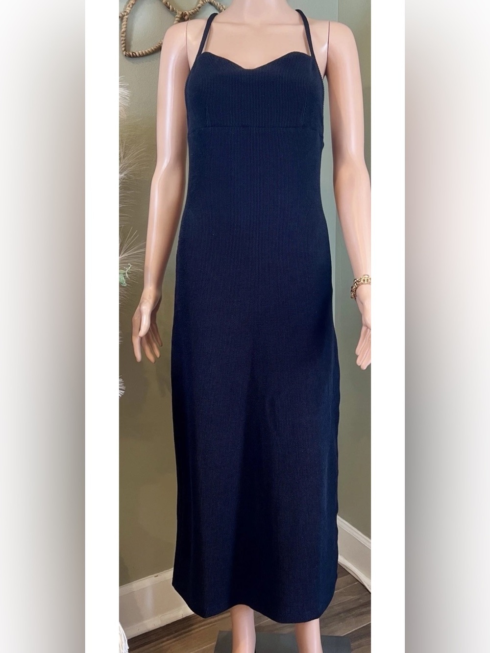 NWOT Free People Beach Moss Midi Dress XS Black - Picture 4 of 15